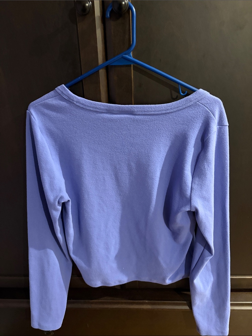 Sunday Best Periwinkle Soft Scoop Neck Long Sleeve Top - Picture 3 of 3